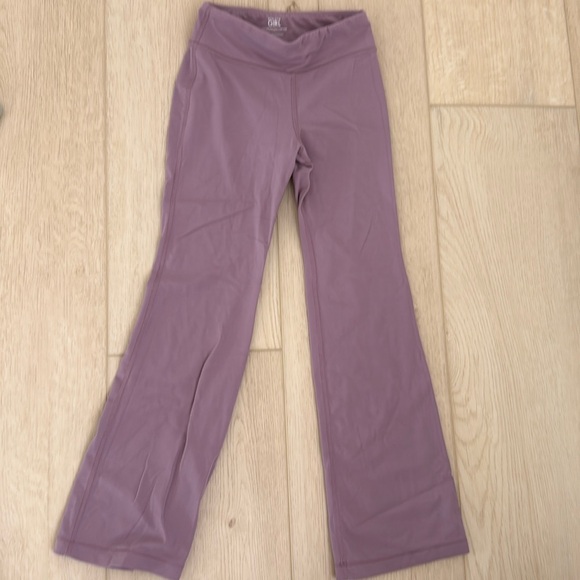 ATHLETA GIRL LEGGINGS FLARE (2) - mauve (pinkish), and green. - Picture 6 of 6